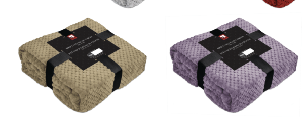 “Bird’s Nest” Plush Throw – 50″ x 60″ ~ Assorted Colors – no choice of color selection